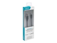 DIGITUS - Câble USB - USB type A (M) pour 24 pin USB-C (M) - USB 3.1 - 1 m - moulé - noir