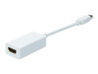 ASSMANN - Adaptateur HDMI - Mini DisplayPort mâle pour HDMI femelle - 15 cm - double blindage - blanc