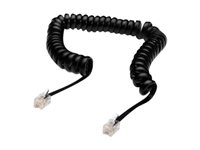 ASSMANN - Câble de téléphone - RJ-10 (M) pour RJ-10 (M) - 4 m - non blindé - plat - noir