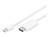 ASSMANN - Câble adaptateur - Mini DisplayPort mâle pour HDMI mâle - 2 m - triple blindage - blanc - moulé, support 4K