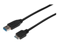 ASSMANN - Câble USB - Micro-USB de type B (M) pour USB (M) - USB 3.0 - 1 m - moulé - noir