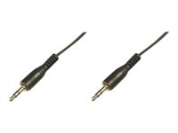 ASSMANN - Câble audio - mini-phone stereo 3.5 mm mâle pour mini-phone stereo 3.5 mm mâle - 2.5 m - blindé - noir - moulé