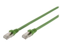 DIGITUS Professional PUR - Verbindingskabel - RJ-45 (M) naar RJ-45 (M) - 2 m - SFTP - CAT 6a - afgeschermd, halogeenvrij, gevormd, zonder haken, met strengen - groen