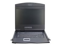Digitus Professional DS-72211-2GE - KVM-console met KVM-schakelaar - 8 poorten - Duits - 19" - bevestigbaar in rack - 1366 x 768 @ 60 Hz - 1000:1 - zwart, RAL 9005 - 1U