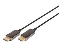 DIGITUS - Câble DisplayPort - DisplayPort (M) pour DisplayPort (M) - DisplayPort 1.4 - 10 m - bouton-pression, Active Optical Cable (AOC), support Dolby DTS-HD Master Audio, support Dolby TrueHD, FEC, support 4K 120 Hz, support 8K60Hz (7680 x 4320) - noir