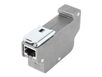 DIGITUS DN-95421 - PoE overspanningsafleider (monteerbaar op DIN-rails) - uitgangen: 1 - grijs
