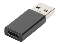 DIGITUS - Adaptateur USB - USB-C (F) pour USB (M) - USB 3.0 - 3 A - noir