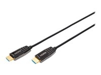 DIGITUS - Câble HDMI avec Ethernet - HDMI prise pour HDMI prise - 10 m - cuivre hybride blindé/fibre optique - noir - Active Optical Cable (AOC), support pour 8K UHD (7680 x 4320)