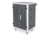 DIGITUS - Chariot (support uniquement) - pour 30 tablettes / notebooks - verrouillable - noir, RAL 9005 - Taille d'écran : jusqu'à 16 pouces