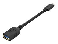 ASSMANN - Câble USB - USB type A (F) pour USB-C (M) - USB 3.0 - 15 cm - moulé - noir