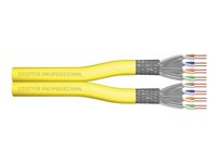 DIGITUS - Câble en vrac - 500 m - 7.5 mm - S/FTP - duplex - CAT 7a - sans halogène, solide - jaune, RAL 1028