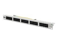 DIGITUS CAT 3 ISDN - Patchpaneel - monteerbaar aan rek - CAT 3 - RJ-45 X 50 - grijs, RAL 7035 - 1U - 19"