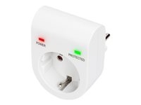 DIGITUS Professional DN-95400 - Surge protector - AC 230 V - 3500 Watt - output connectors: 1 - white