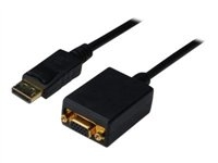 ASSMANN - Adaptateur DisplayPort - DisplayPort (M) pour HD-15 (VGA) (F) - 15 cm - moulé - noir