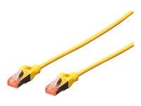 DIGITUS Professional - Patch cable - RJ-45 (M) to RJ-45 (M) - 3 m - SFTP, PiMF - CAT 6 - IEEE 802.3 - booted, halogen-free, snagless, stranded - yellow (pack of 10)