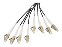 DIGITUS - Câble éclaté - LC/UPC multimode (P) pour LC/UPC multimode (P) - 100 m - fibre optique - 50 / 125 microns - OM4 - sans halogène, intérieur/extérieur - noir