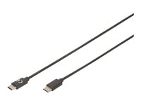 DIGITUS - Câble USB - USB-C (M) pour USB-C (M) - USB 2.0 - 3 A - 3 m - Prise en charge de Power Delivery - noir