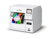 ColorWorks CW-D3800e Desktop colour label printer Max. 100 mm/sec at 300 x 600 DPI ( printing width102 mm) Continuous media Die-cut label Black mark paper Black mark label
