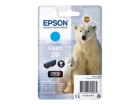 Epson 26 - 4.5 ml - cyan - original - emballage coque avec alarme radioélectrique/ acoustique - cartouche d'encre - pour Expression Premium XP-510, 520, 600, 605, 610, 615, 620, 625, 700, 710, 720, 800, 810, 820