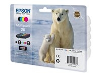 Epson 26 Multipack - Pack de 4 - noir, jaune, cyan, magenta - original - emballage coque avec alarme radioélectrique/ acoustique - cartouche d'encre - pour Expression Premium XP-510, 520, 600, 605, 620, 625, 700, 720, 800, 820