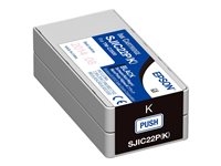 Epson SJIC22P(K) - Zwart - origineel - inktcartridge - voor TM C3500