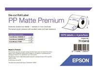 Epson Premium - Polypropylene (PP) - matte - permanent acrylic adhesive - 102 x 76 mm 6280 label(s) (4 roll(s) x 1570) die cut labels