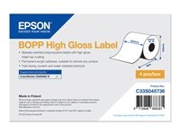 Epson BOPP - Hoogglans - permanente acryl kleeflaag - microporeus - wit - Rol (20,3 cm x 68 m) 4 rol(len) doorlopende etiketten - voor ColorWorks CW-C6500Ae, CW-C6500Pe