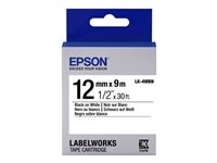 Epson LabelWorks LK-4WBN - Black on white - Roll (1.2 cm x 9 m) 1 cassette(s) label tape - for LabelWorks LW-1000, 300, 400, 600, 700, 900, K400, Z700, Z710, Z900