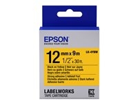 Epson LabelWorks LK-4YBW - Black on yellow - Roll (1.2 cm x 9 m) 1 cassette(s) label tape - for LabelWorks LW-1000, 300, 400, 600, 700, 900, K400, Z5000, Z5010, Z700, Z710, Z900