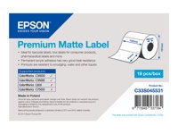 Epson Premium - Matte - 102 x 51 mm 650 label(s) (1 roll(s) x 650 die cut labels - for Epson TM-C3400-LT; ColorWorks CW-C4000E; TM C3400, C3400BK, C3400E, C3400U, C3500
