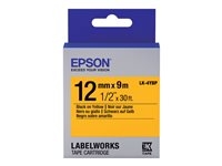 Epson LK-4YBP - Black on yellow - Roll (1.2 cm x 9 m) 1 cassette(s) label tape - for LabelWorks LW-1000, 300, 400, 600, 700, 900, K400, Z5000, Z5010, Z700, Z710, Z900