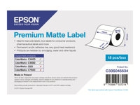 Epson Premium - Mat - 76 x 51 mm 650 etiket(ten) (1 rol(len) x 650 gesneden etiketten met kleur - voor Epson TM-C3400-LT; ColorWorks CW-C4000E; TM C3400, C3400BK, C3400E, C3400U, C3500