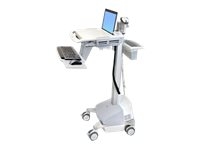 Ergotron Laptop Cart, SLA Powered - Chariot (support uniquement) - architecture ouverte - pour écran LCD/équipement PC - verrouillable - médical - plastique, aluminium, acier zingué - Taille d'écran : jusqu'à 17,3 pouces - sortie : 230 V - 66 Ah - Acide de plomb - Conformité TAA