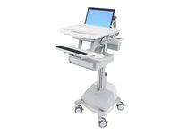 Ergotron - Chariot - Technologie de force constante - pour Ordinateur portable / clavier / souris - tiroir (1x1), UE - verrouillable - médical - aluminium, acier zingué, plastique haute qualité - Taille d'écran : jusqu'à 17,3 pouces - 66 Ah - Sealed Lead Acid (SLA) (Acide de plomb scellé) - Conformité TAA