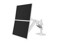 Ergotron LX Pro - Kit de montage (bras d'empilage double) - pour 2 écrans LCD - aluminium - blanc - Taille d'écran : jusqu'à 24 pouces - montrable sur bureau