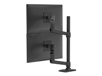 Ergotron LX - Kit de montage (bras d'empilage double, poteau haut) - pour 2 écrans LCD - noir mat - Taille d'écran : jusqu'à 40 pouces - montrable sur bureau