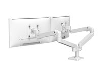 Ergotron LX Pro - Kit de montage (double bras) - pour 2 écrans LCD - côte à côte - aluminium - blanc - Taille d'écran : jusqu'à 27 pouces - montrable sur bureau