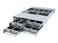 Gigabyte H252-Z10 (rev. 100) - 4 noeuds - cluster - Montable sur rack - 2U - 1 voie - pas de processeur jusqu'à - RAM 0 Go - aucun disque dur - AST2500 - Gigabit Ethernet - Aucun SE fourni - moniteur : aucun