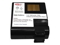 GTS HQLN420-LI - Batterie d'imprimante (équivalent à : Zebra P1050667-016) - Lithium Ion - 5000 mAh - 37 Wh (pack de 100) - pour Zebra QLn 420