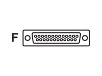 Honeywell - Câble série - DB-25 (F) pour fil dénudé - 5 m - pour Honeywell HF800ER, HF800HD, HF800SR