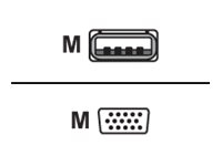 Honeywell ActiveSync - Câble pour données - USB (M) pour HD-15 (VGA) (M) - vis moletées