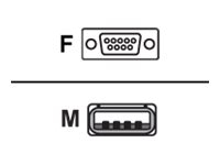 Honeywell - Câble série / d'alimentation - USB (M) pour DB-9 (F) - 3 m