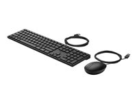 HP Desktop 320MK - Ensemble clavier et souris - full size - USB - R.-U. - noir