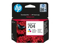 HP 704 - Couleur (cyan, magenta, jaune) - original - cartouche d'encre - pour Deskjet Ink Advantage 2060 K110a