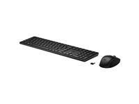 HP 655 - Ensemble clavier et souris - 100% - full size - sans fil - 2.4 GHz - QWERTZ - Suisse - noir - Smart Buy