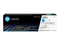 HP 222X - À rendement élevé - cyan - original - LaserJet - cartouche de toner (W2221X) - pour Color LaserJet Pro MFP 3302fdn, MFP 3303fdw