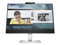 HP M24 - Écran LED - 24" (23.8" visualisable) - 1920 x 1080 Full HD (1080p) @ 75 Hz - IPS - 300 cd/m² - 1000:1 - 5 ms - HDMI, DisplayPort, USB-C - haut-parleurs - argent (support), tête noire