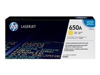 HP 650A - Jaune - original - LaserJet - cartouche de toner (CE272A) - pour Color LaserJet Enterprise CP5520, CP5525, M750