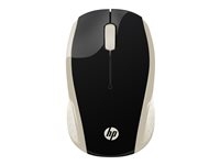 HP 200 - Souris - droitiers et gauchers - optique - sans fil - 2.4 GHz - récepteur sans fil USB - or de soie - pour Pavilion 24, 27, 590, 595, TP01