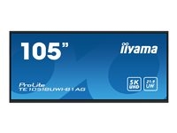 iiyama ProLite TE10518UWI-B1AG - Classe de diagonale 105" (104.6" visualisable) écran LCD rétro-éclairé par LED - signalétique numérique interactive - avec écran tactile - Android - 5K UHD (2160p) 5120 x 2160 - noir, mat
